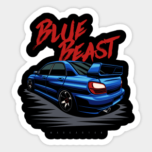 Blue Beast Sticker